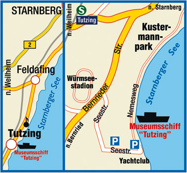 Lageplan Museumsschiff Tutzing